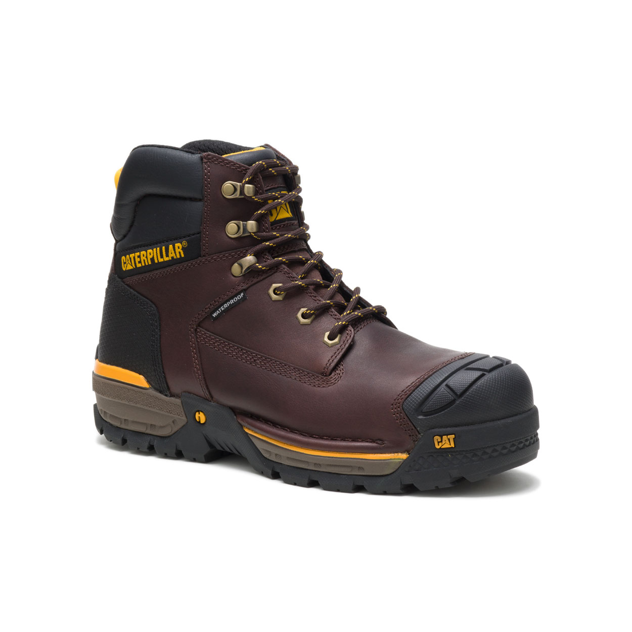 Caterpillar Boots South Africa - Cat Men's Excavator Safety Boots Brown MS3749512